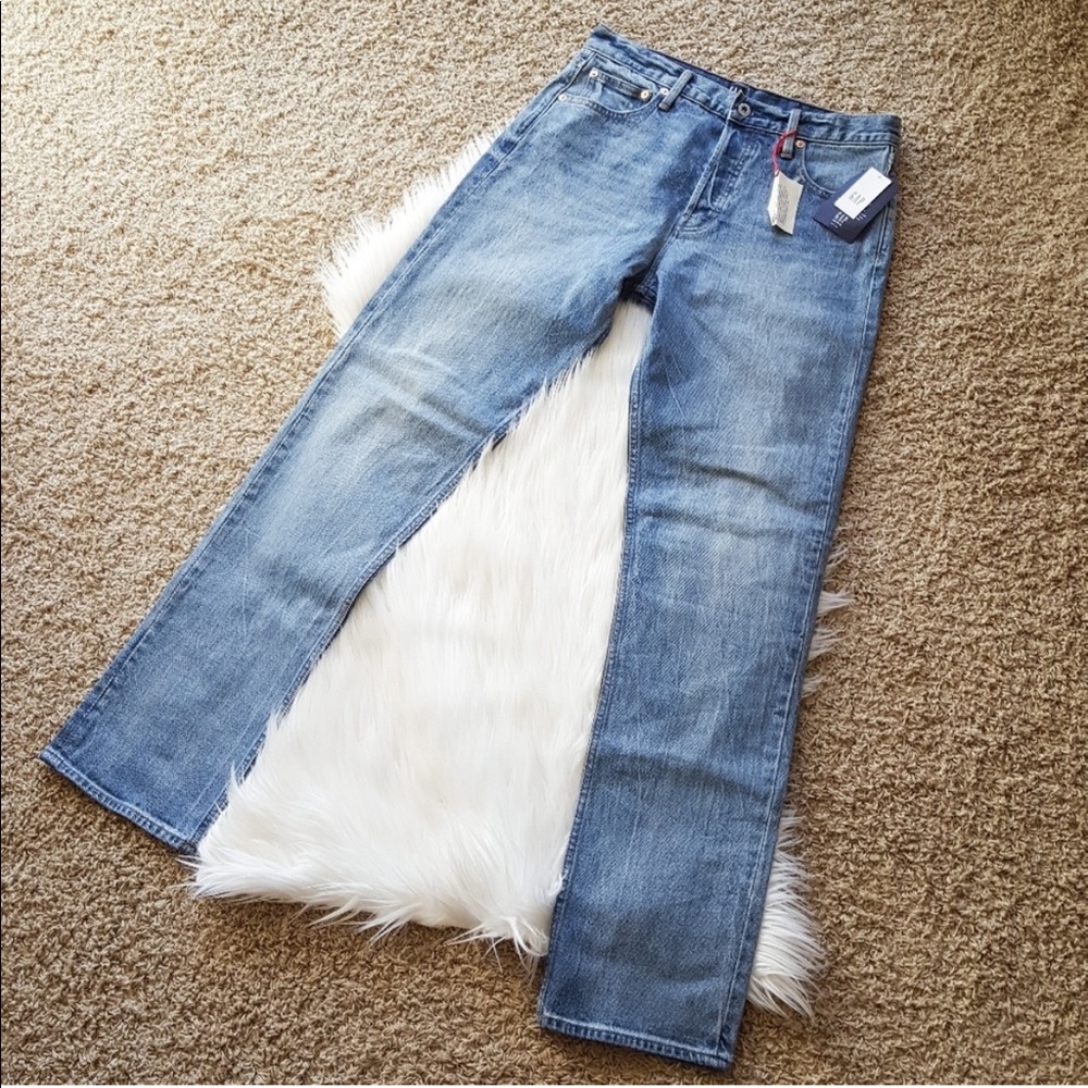 GAP Straight Medium Indigo Denim Jeans 29 TALL